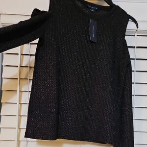 Tommy Hilfiger Black and Gold Shimmer Top